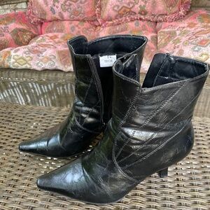 Jessica 6M Mid Calf Black Boot with Heel